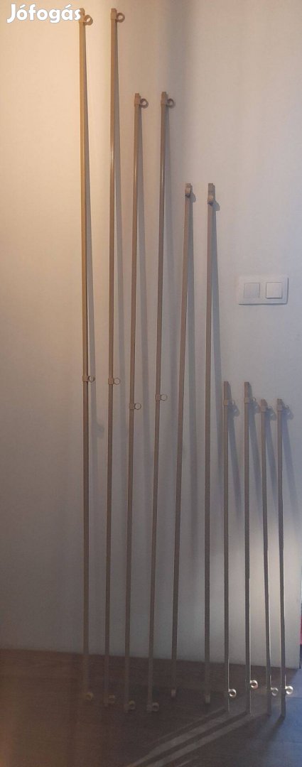 Homokszínű plafon sínkarnis 12 db egysoros fém