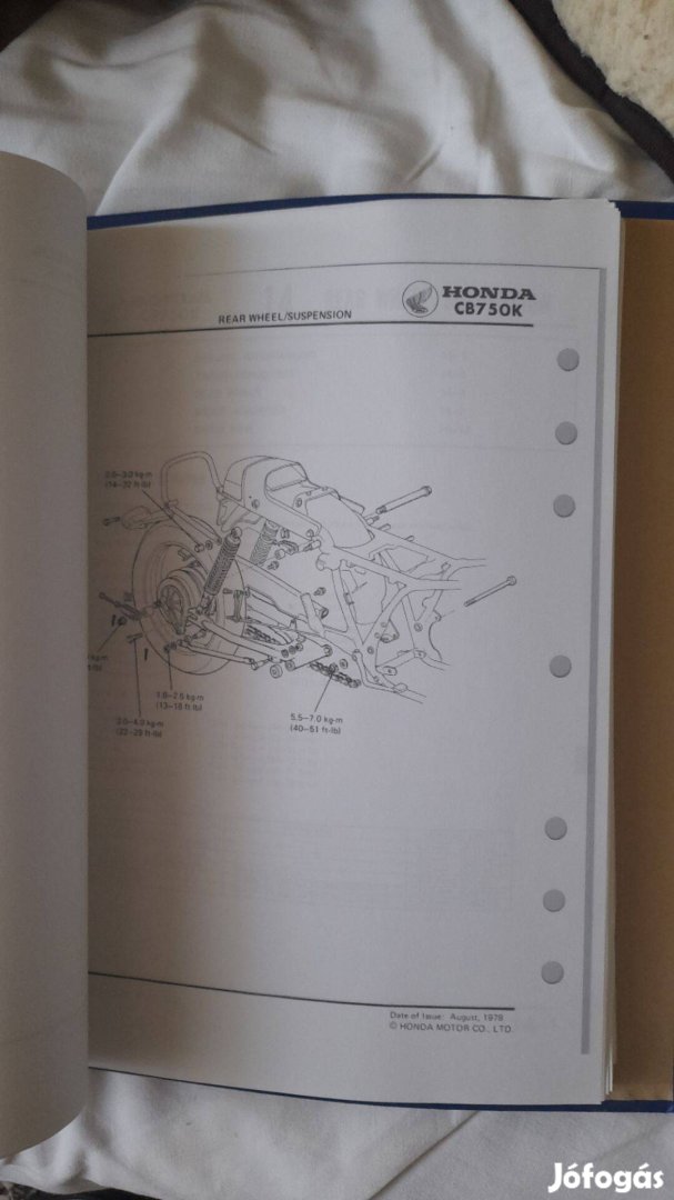 Honda 1980 CB750 K szervízkönyv