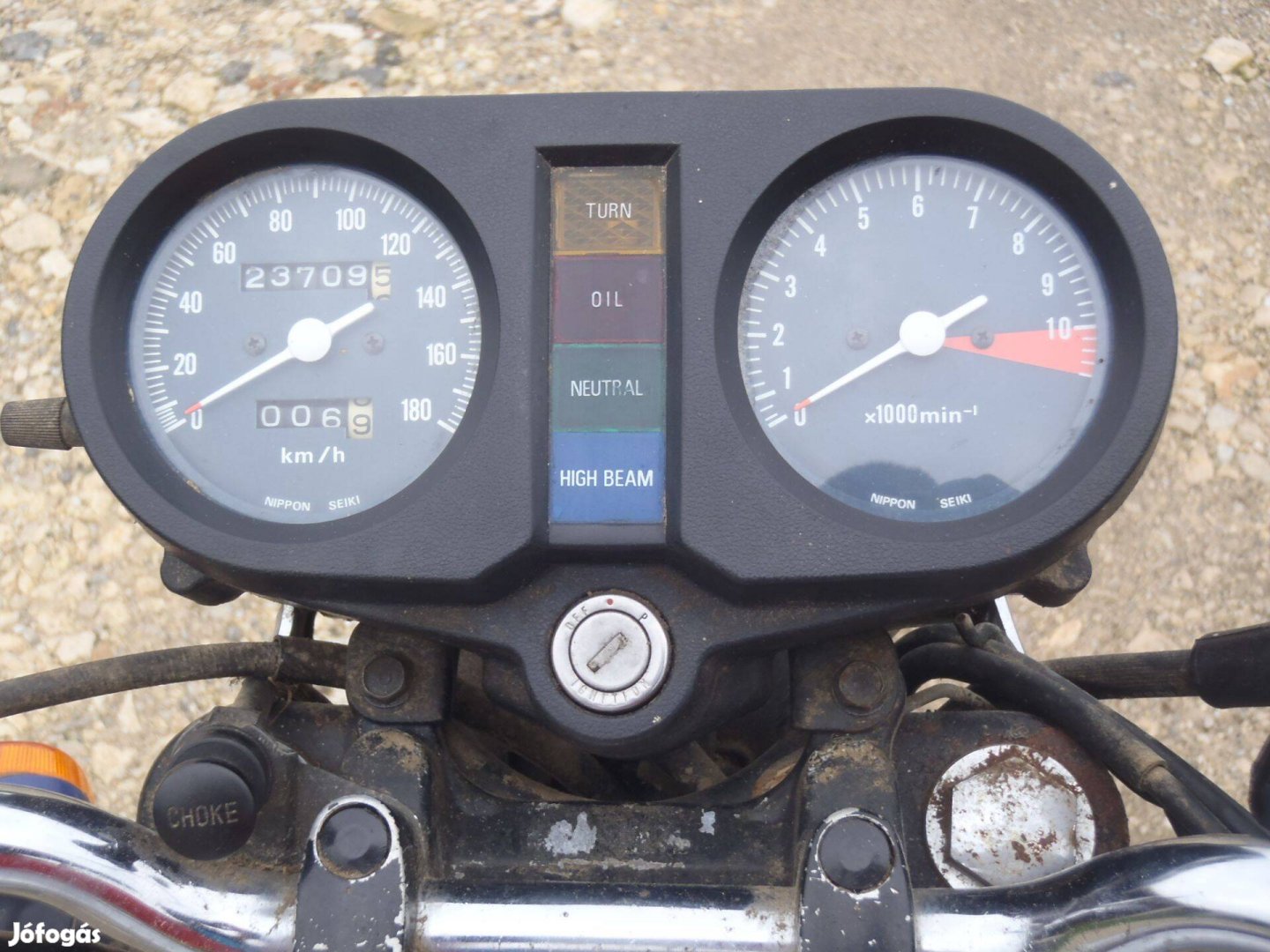 Honda CB 400N mkp.-ról :23709 km-t használt gyári műszerfal