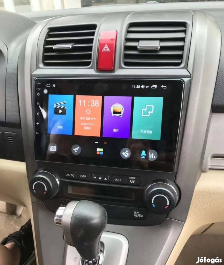 Honda CR-V Carplay Multimédia Android GPS Rádió Tolatókamerával