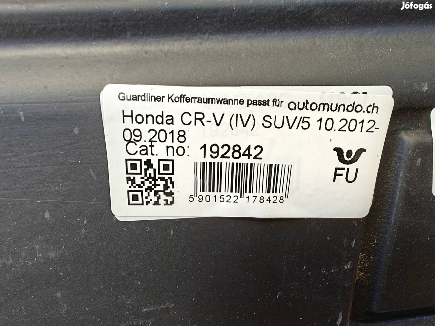 Honda CR-V gumiszönyeg, csomagtértálca
