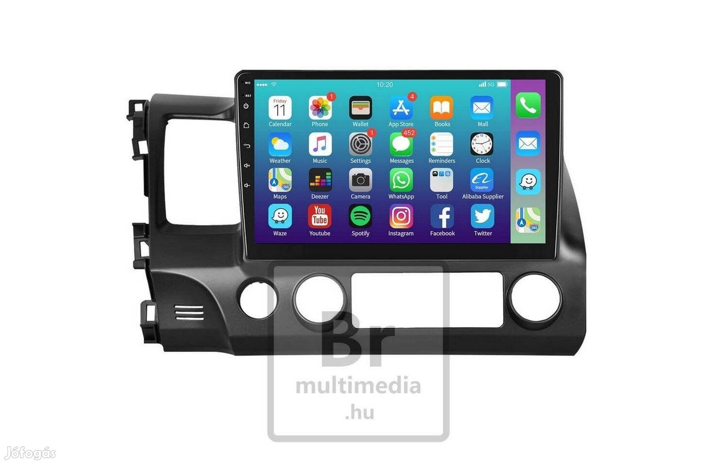 Honda Civic 2006-2011Android Rádió 2Din Multimédia Carplay Navigáció