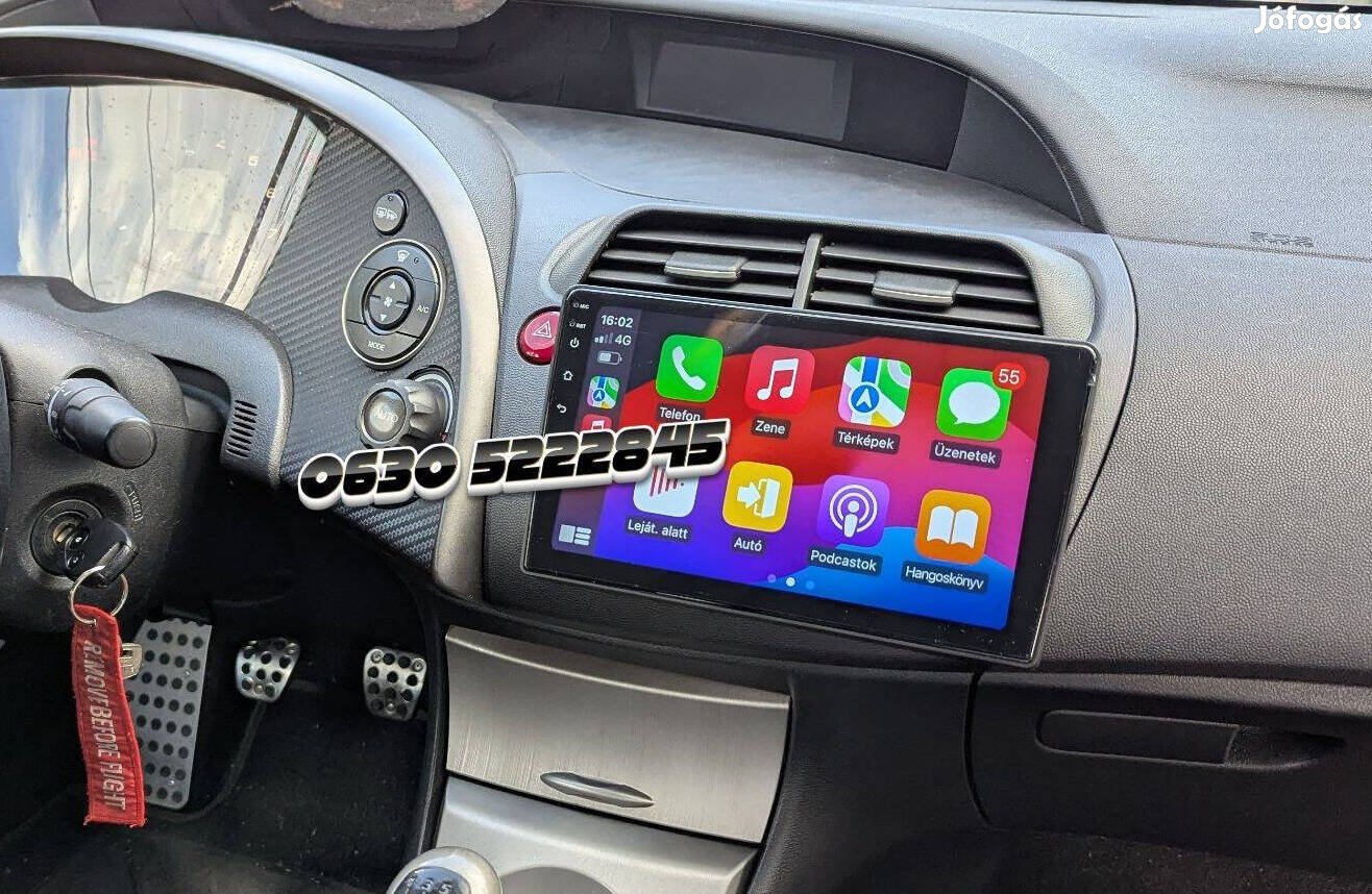 Honda Civic UFO Android Kijelző Multimédia Navigáció Fejegység Rádió