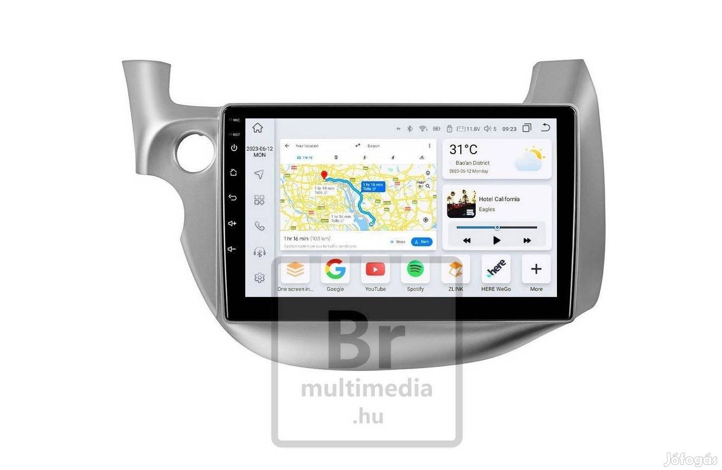 Honda Jazz 2007-2014 Autórádió Android Multimédia Navigáció 2Din Rádió