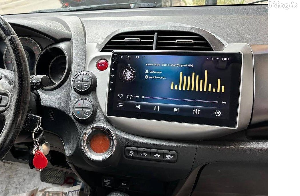 Honda Jazz Android Auto Multimédia Rádió Navigáció Carplay 9" Kijelző