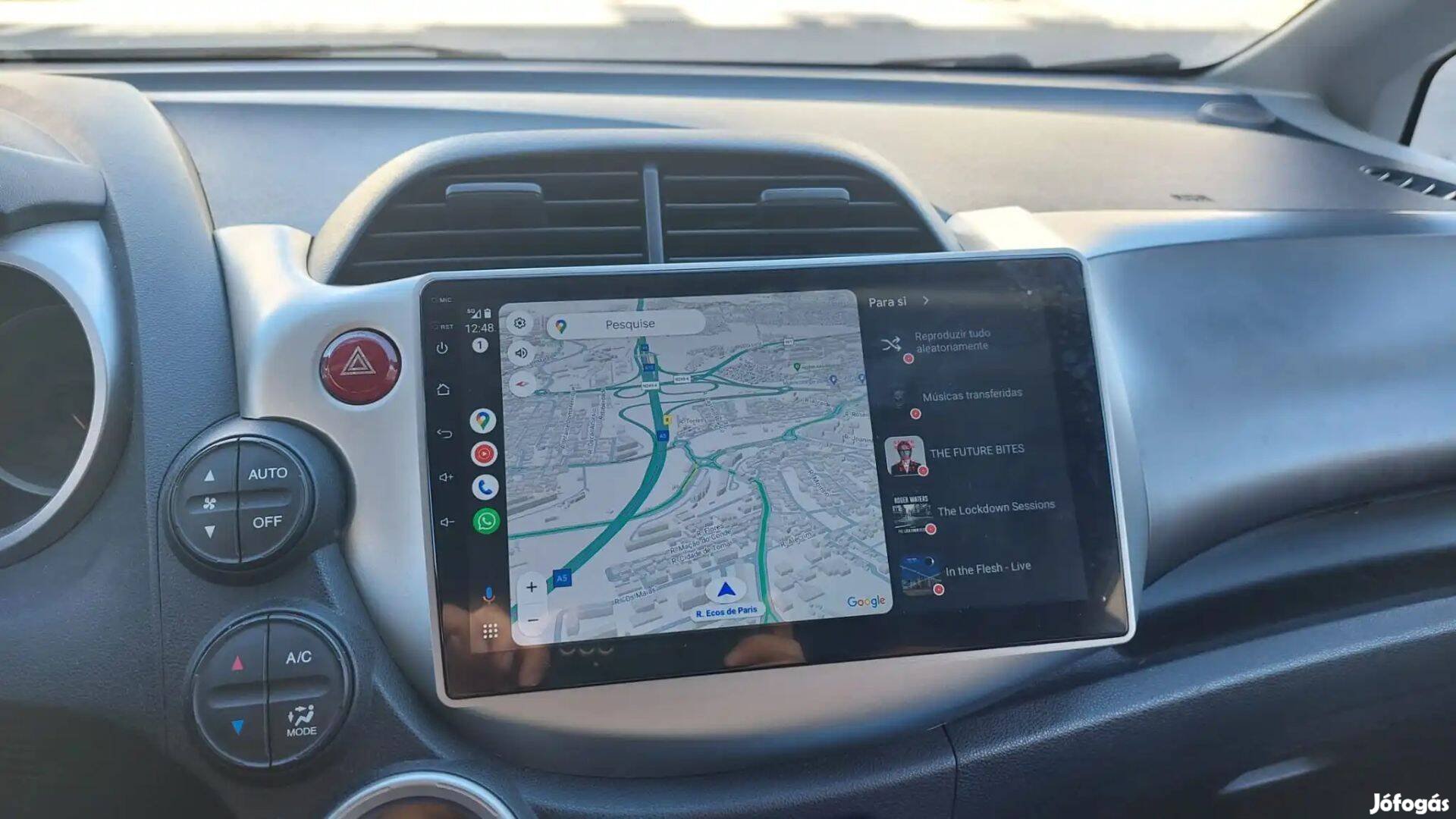 Honda Jazz Android Multimédia Rádió Navigáció Carplay 9" Kijelző Hifi