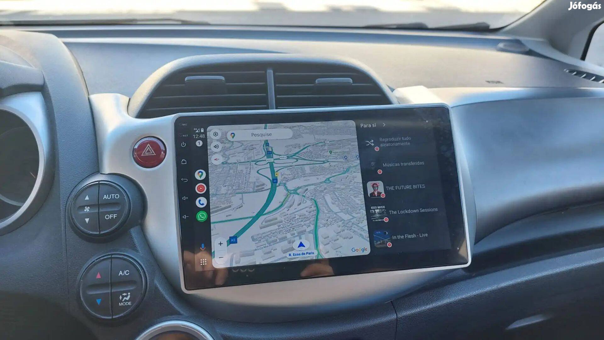 Honda Jazz Android Multimédia Rádió Navigáció Carplay 9" Kijelző Hifi