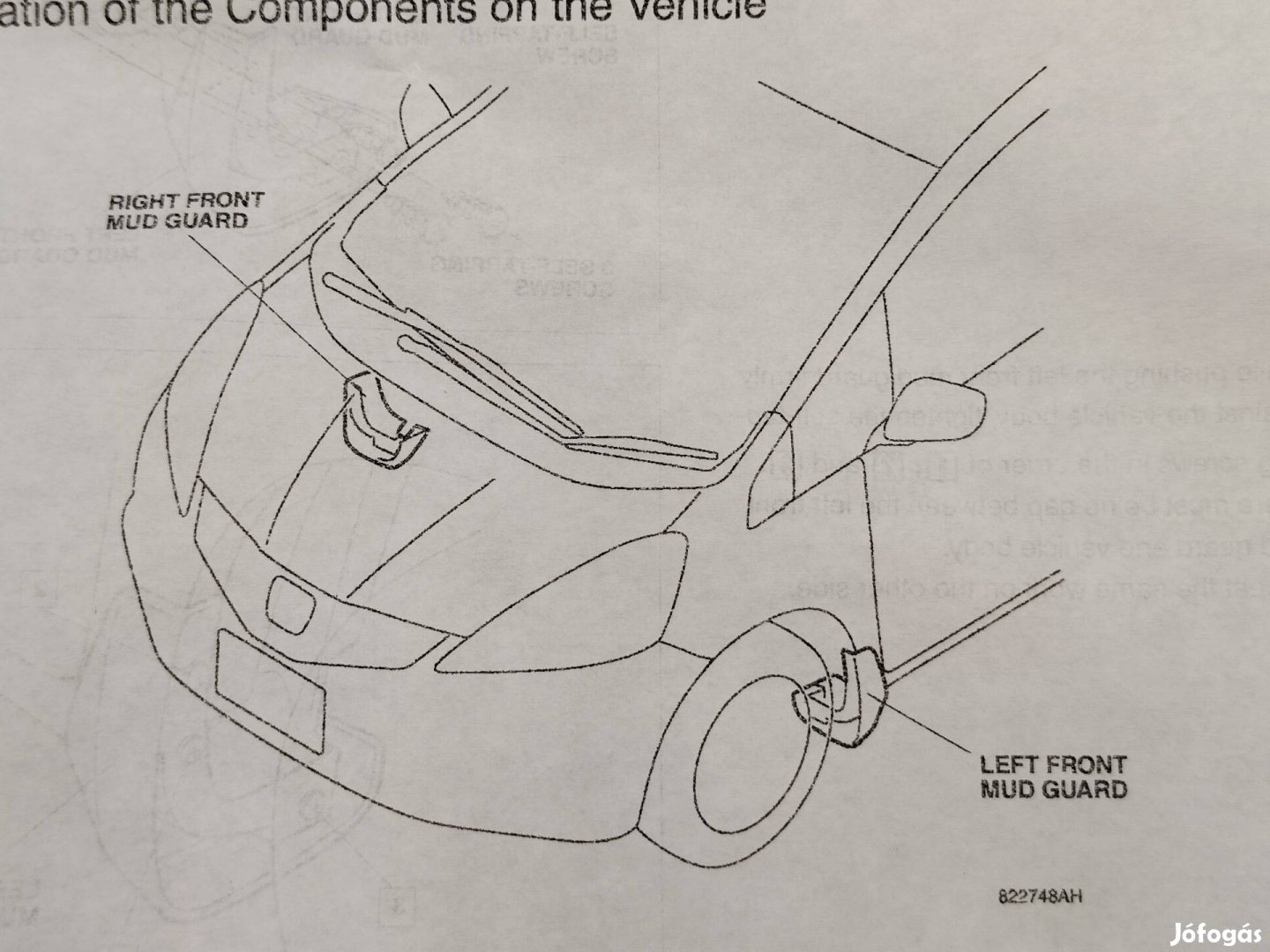 Honda Jazz bal első sárfogó