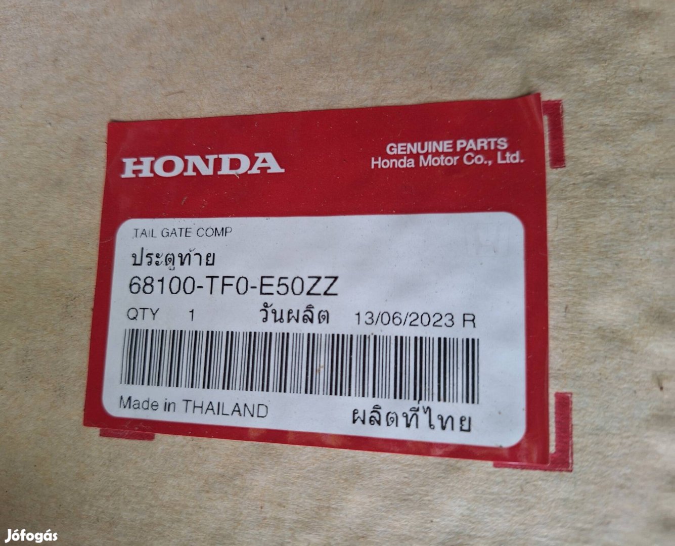 Honda Jazz csomagtér ajtó 