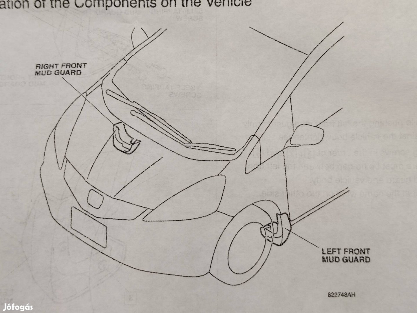 Honda Jazz új bal első sárfogó