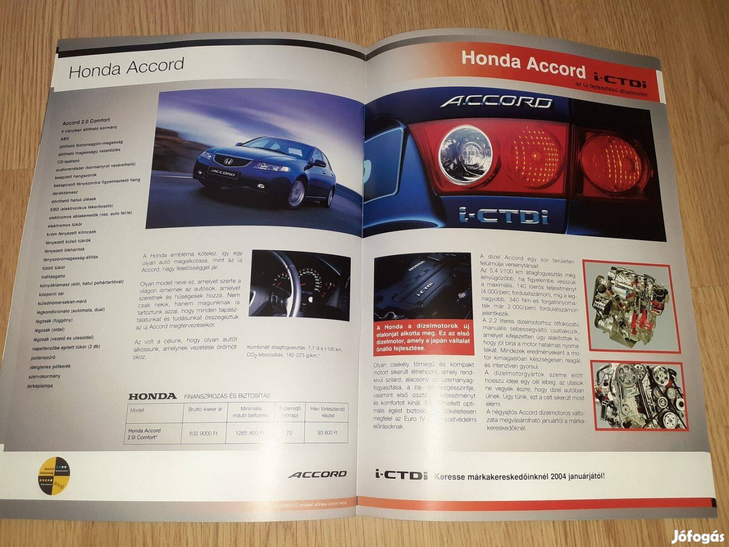 Honda Modellek prospektus - 2004, magyar nyelvű