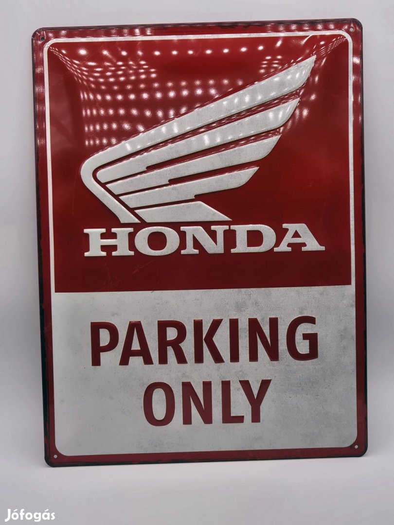 Honda Parking Only - fémplakát  fém tábla (30x40cm)