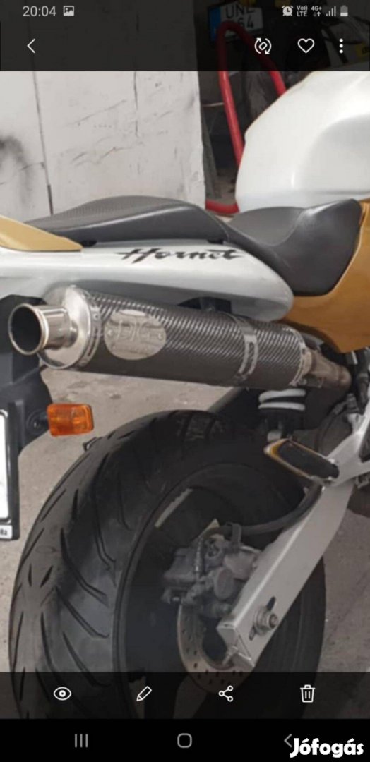 Honda hornet 97-06 típusig karbon sport dob+db felrakás+oldható