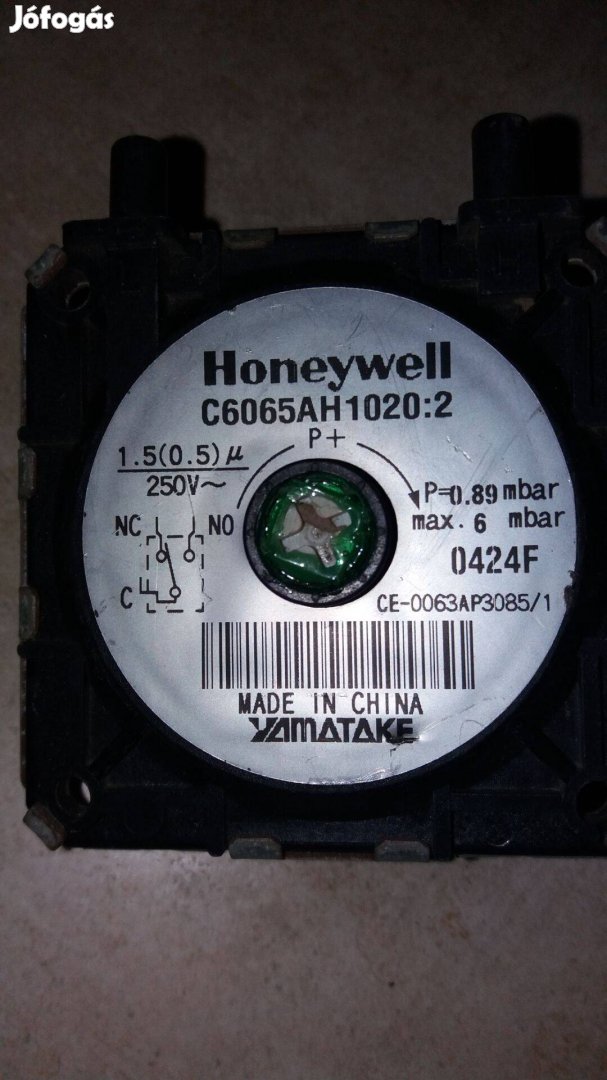 Honeywell C6065AH1020:2 presszosztát nyomáskapcsoló