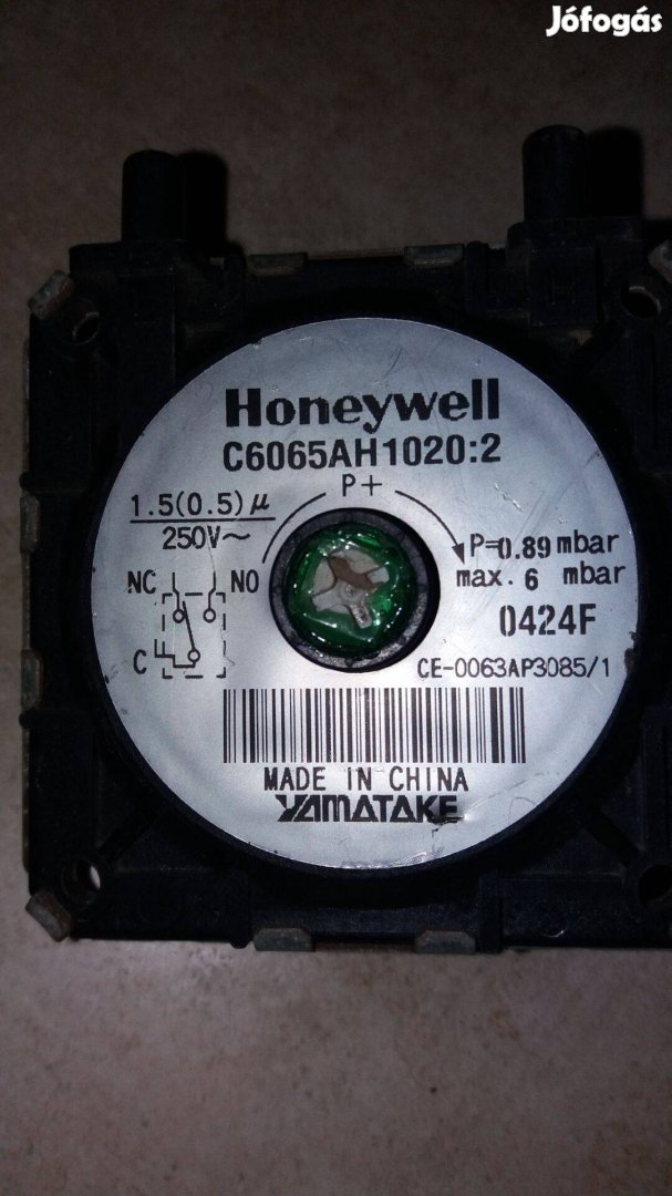 Honeywell C6065AH1020:2 presszosztát nyomáskapcsoló