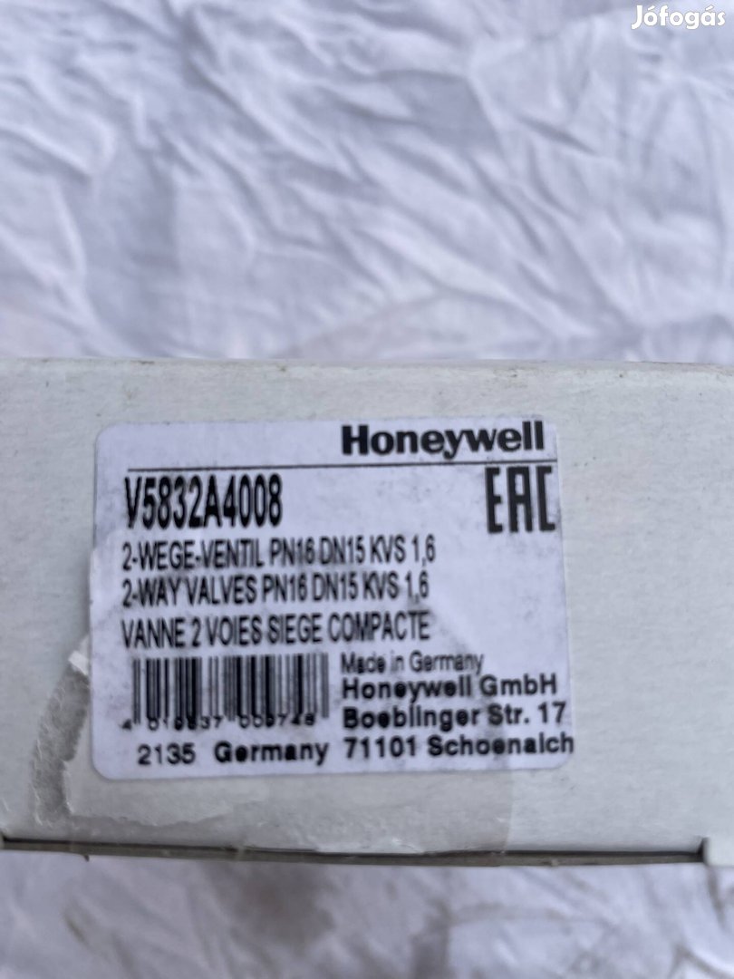 Honeywell V5832A4008 egyutú szelep DN15 PN16