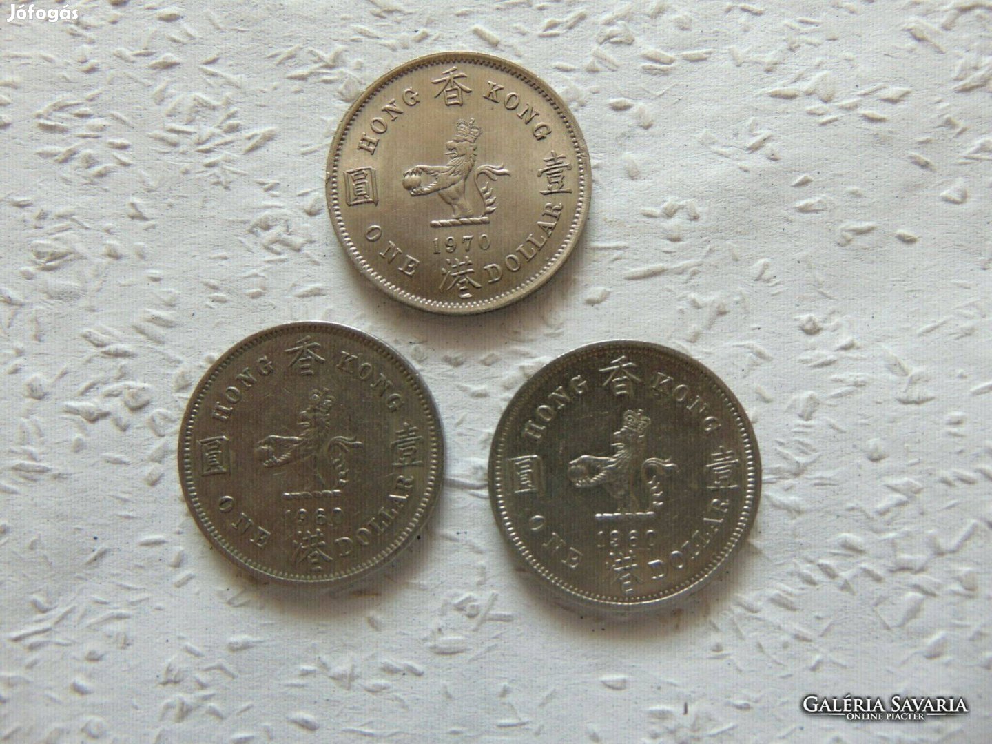 Hongkong 3 darab 1 dollár LOT ! Évszámok 1960 - 1960 - 1970