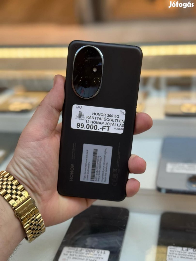 Honor 200 Kártyafüggetlen 256 GB 8 GB Ram, 12 hó garancia