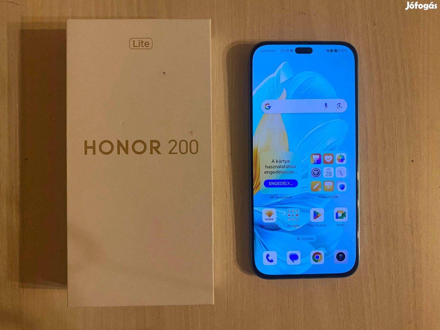 Honor 200 Lite 5G 8/256GB Dual Független Újszerű Kék Garis !