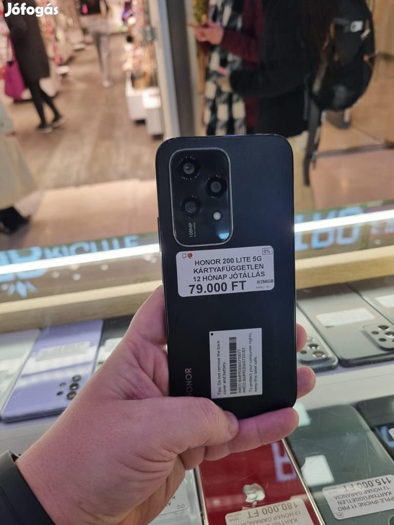 Honor 200 Lite Kártyafüggetlen 256 GB, 12 hó garancia