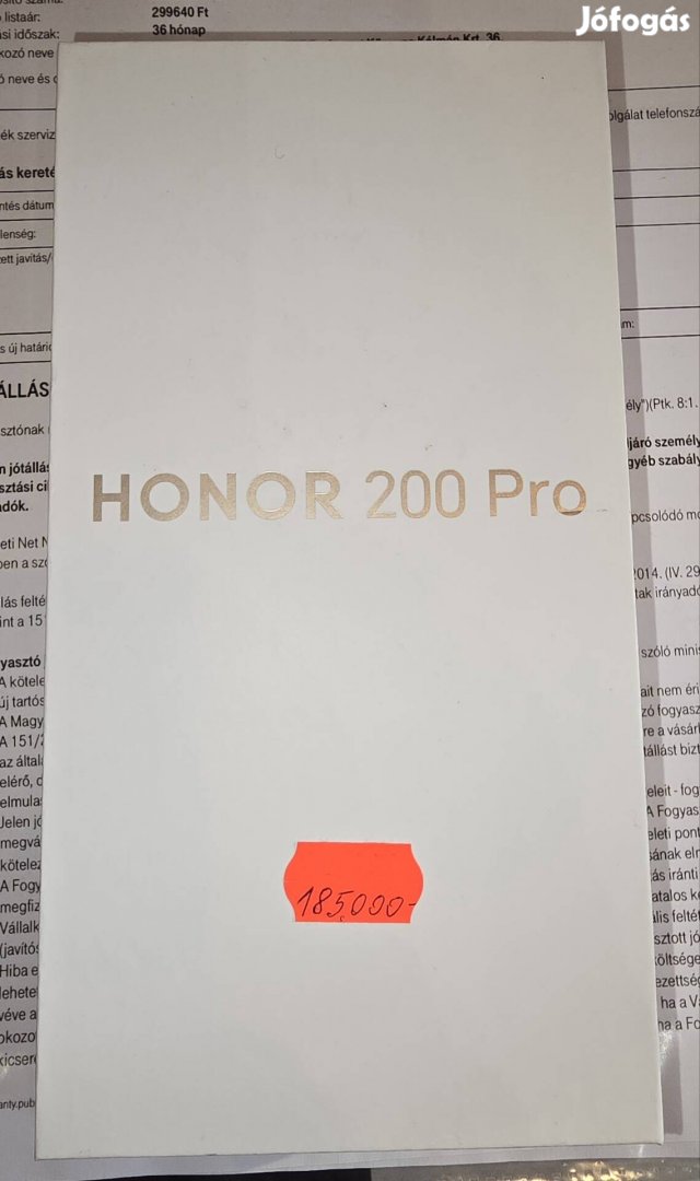 Honor 200 Pro 512 giga új