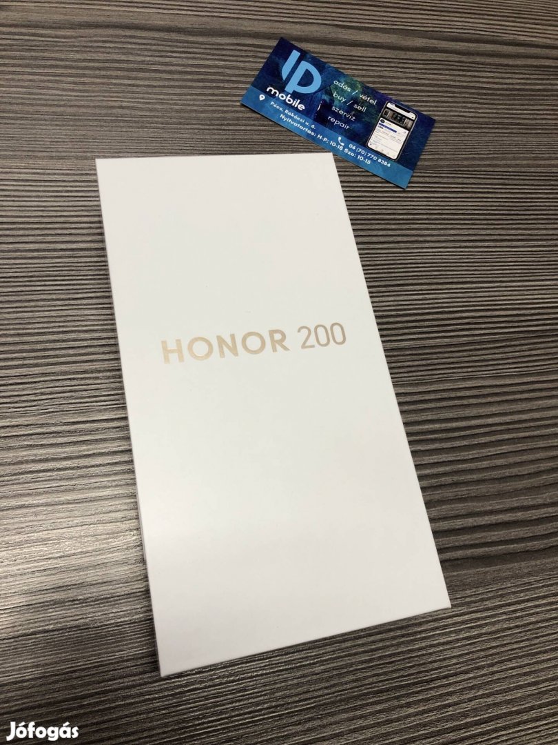 Honor 200, Új-Bontatlan, 256GB, Fekete, Garancia