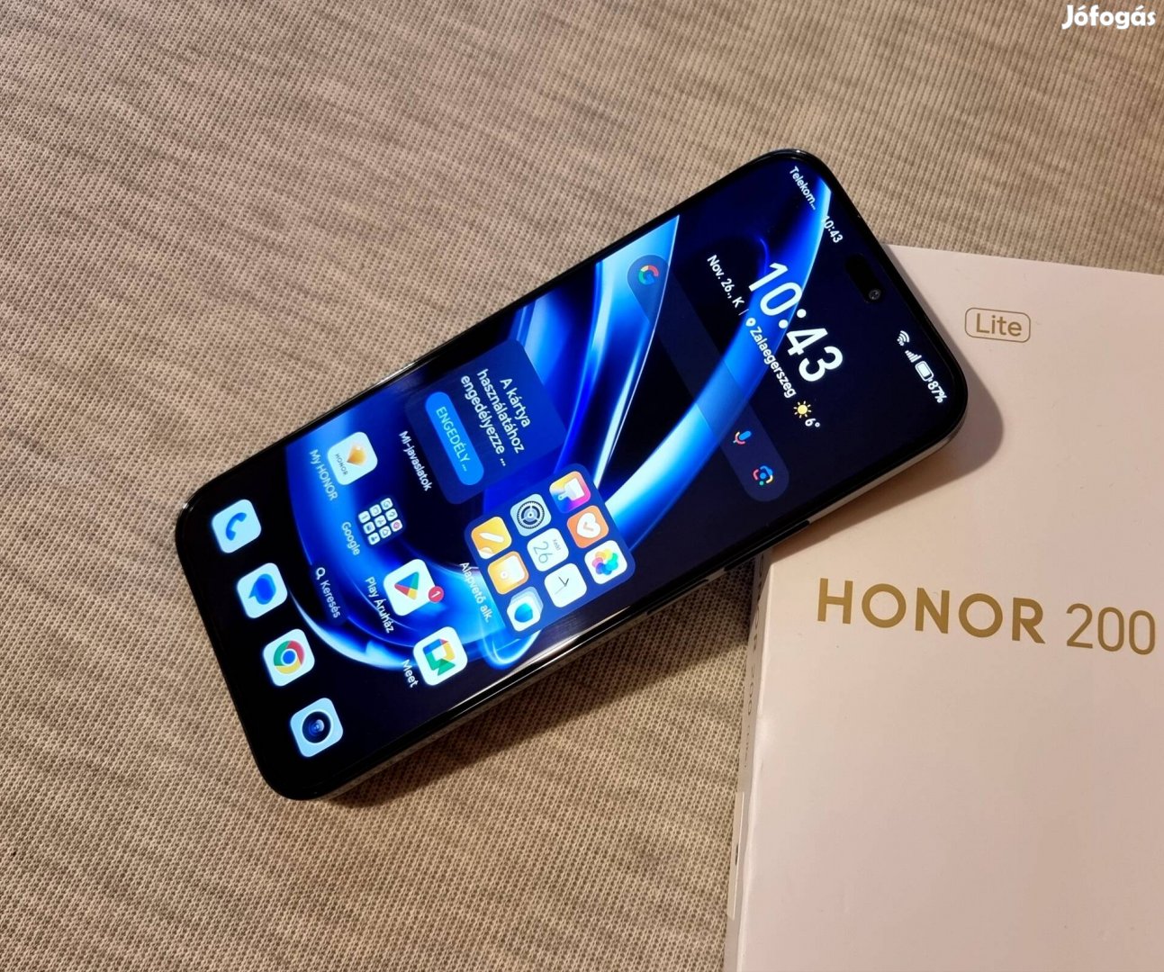 Honor 200 lite 5G 8/256GB 2 év garancia!! Vadiúj állapot!!