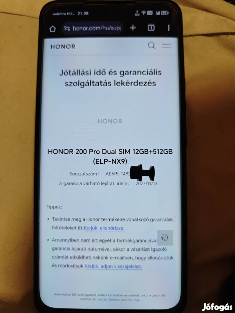 Honor 200 pro mobil telefon eladó. Új.