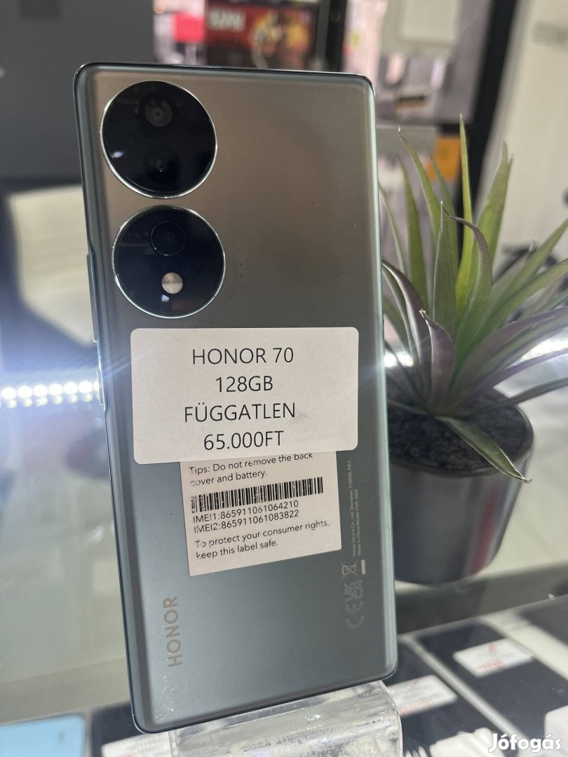 Honor 70 128GB Kártyafüggetlen 3 hónap garanciával 