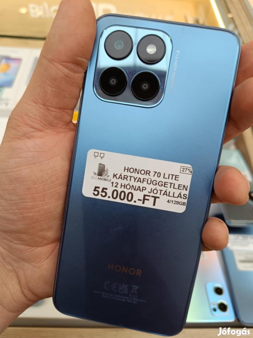 Honor 70 Lite Kártyafüggetlen 128 GB, 12 hó garancia