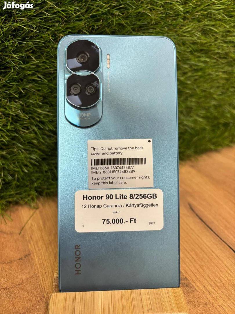 Honor 90 Lite Kártyafüggetlen 256 GB, 12 hó garancia