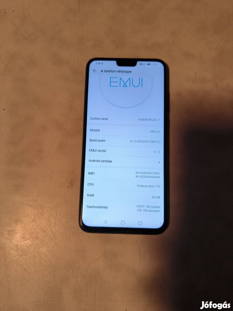 Honor 9x lite dual simes gyári kártyafüggetlen 