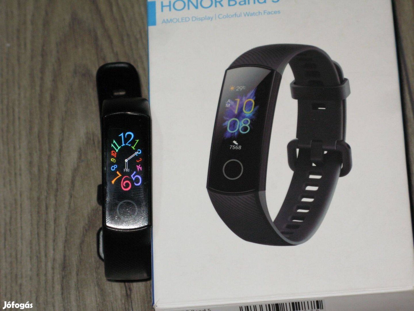 Honor Band 5 okos karkötő fekete amoled kijelzős