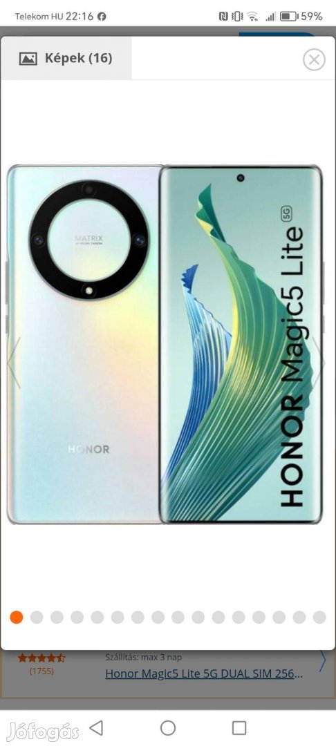 Honor Magic 5 Lite 256 GB telefon