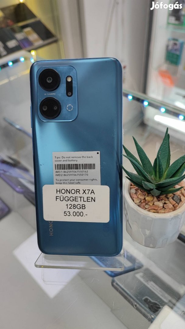 Honor X7A 128GB Gyönyörű állapotú + Garancia
