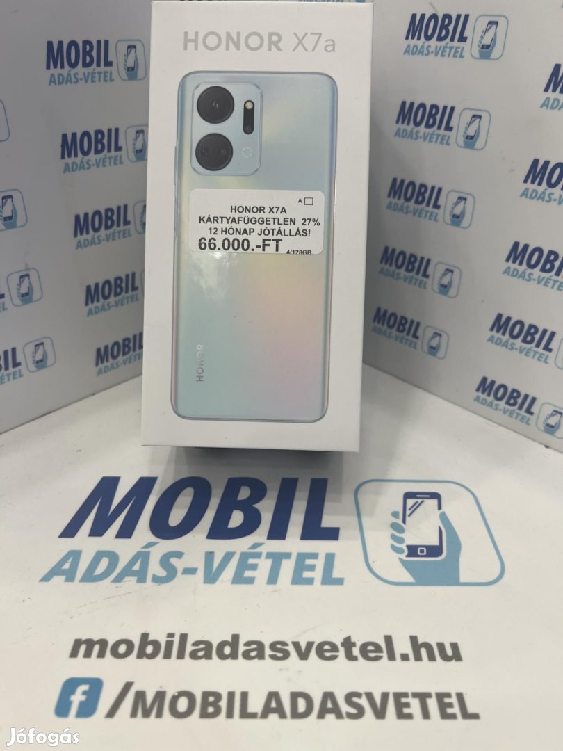 Honor X7a Dual Sim 128 GB, 12 hó garancia