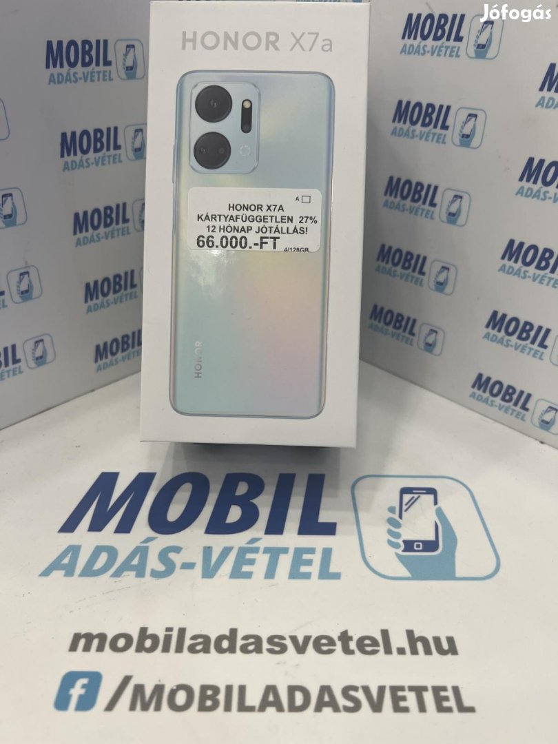 Honor X7a Dual Sim 128 GB, 12 hó garancia