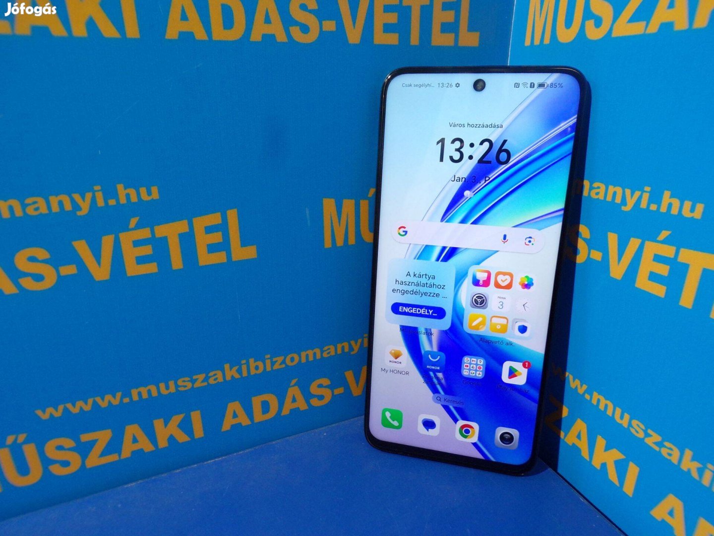 Honor X7b 6/128GB Dual-Sim mobiltelefon fekete, jótállással