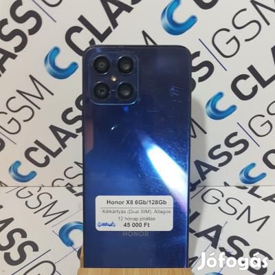 Honor X8 6Gb/128Gb|Átlagos|Kék|Kétkártyás (Dual Sim)