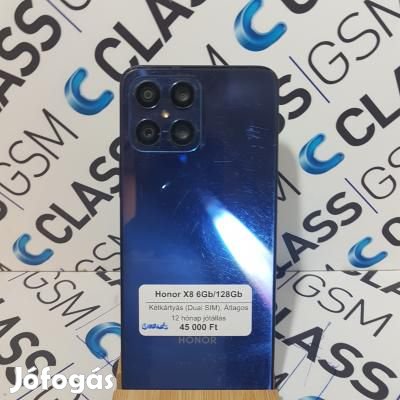 Honor X8 6Gb/128Gb|Átlagos|Kék|Kétkártyás (Dual Sim)