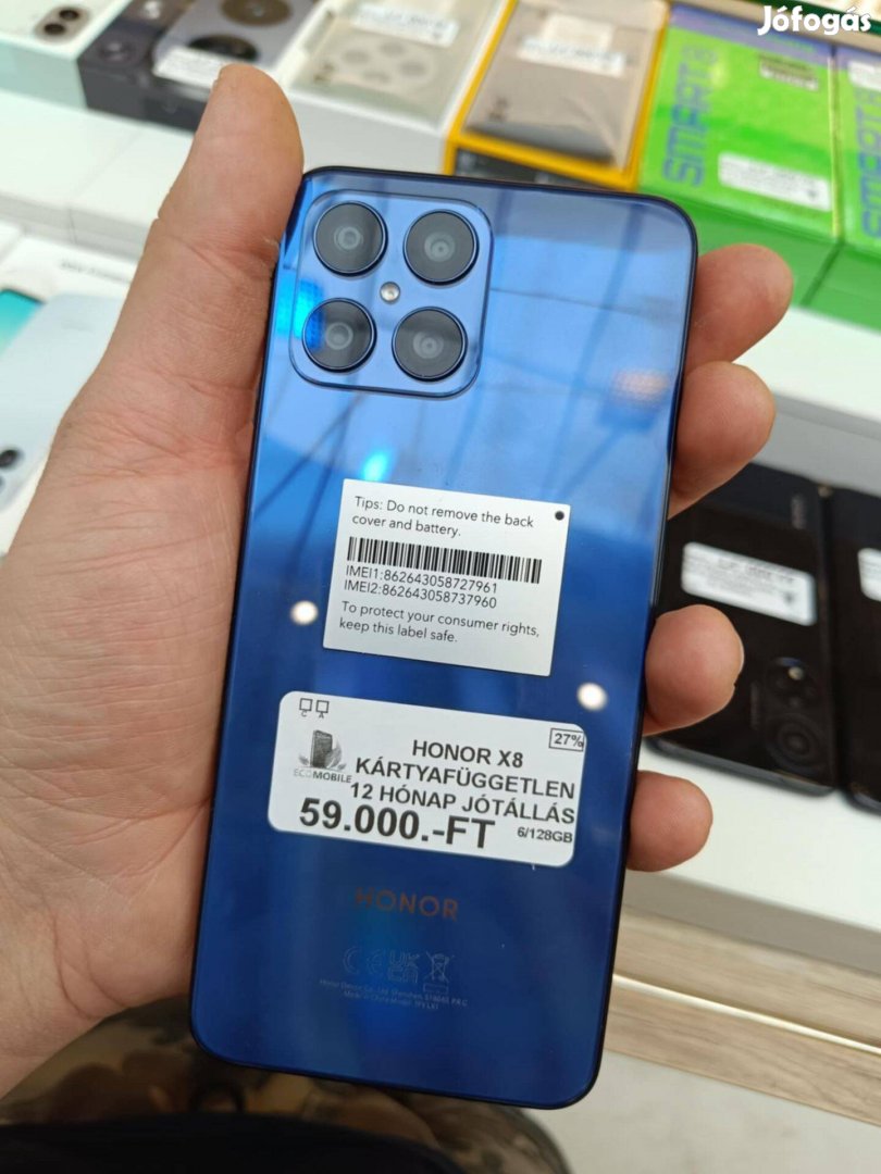 Honor X8 Kék 128GB Független Jótállás