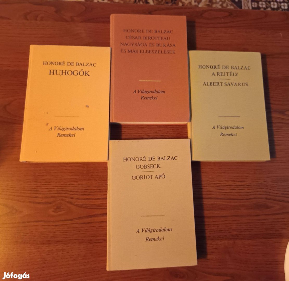 Honoré de Balzac könyvcsomag 4 db könyv