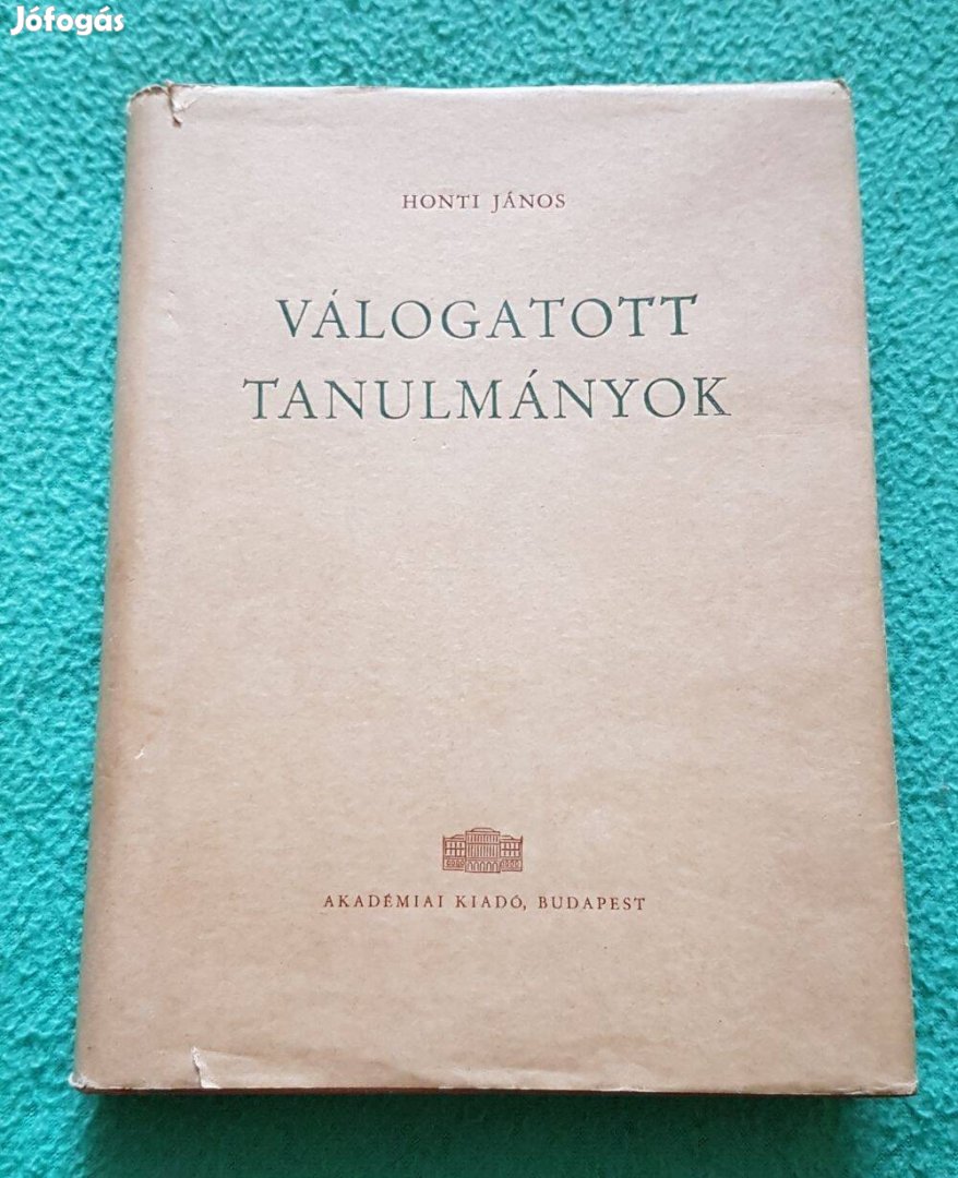 Honti János - Válogatott tanulmányok könyv