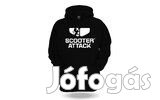 Hoodie Scooter-Attack fekete L