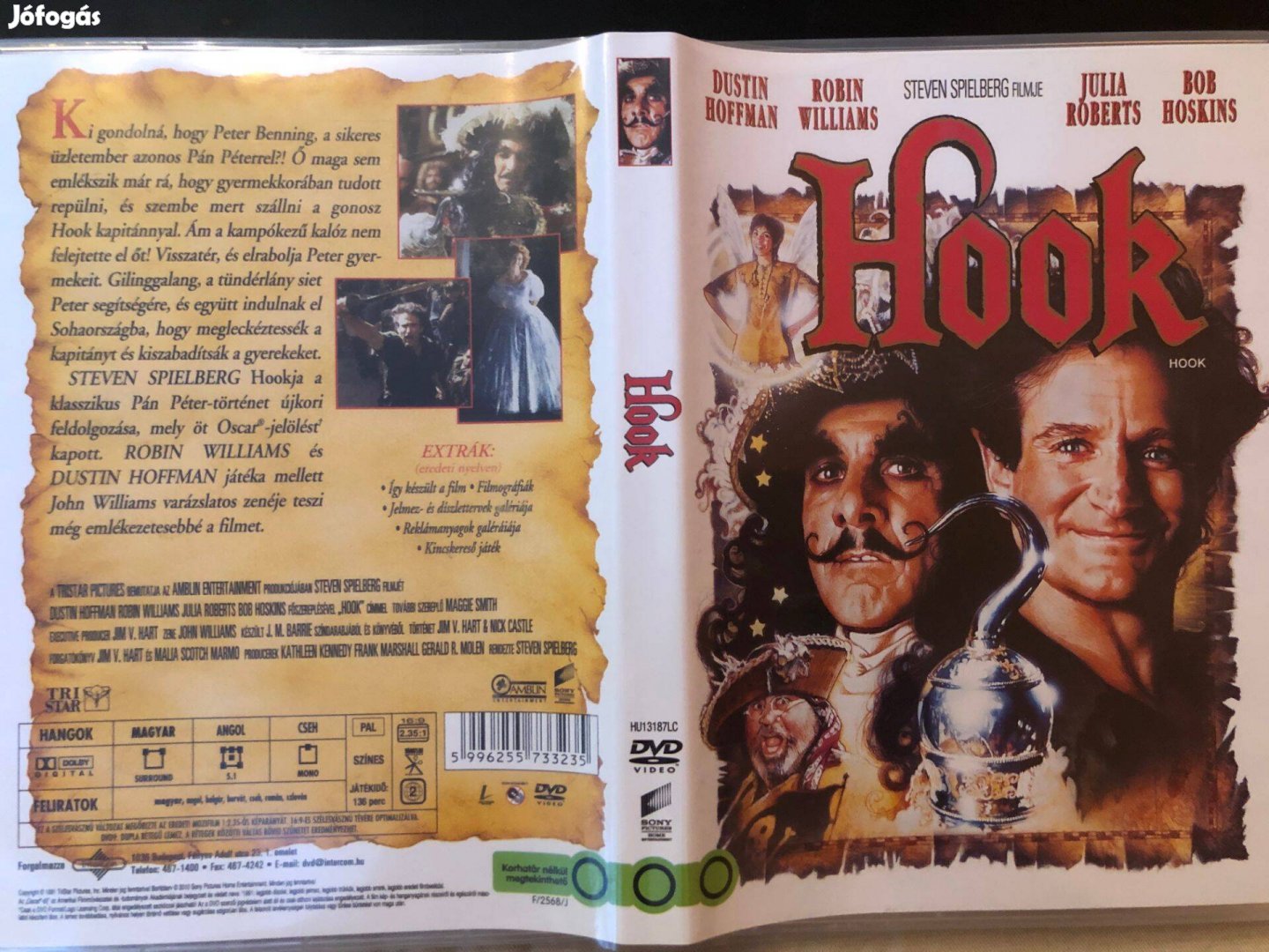 Hook (karcmentes, Dustin Hoffman, Robin Williams) DVD