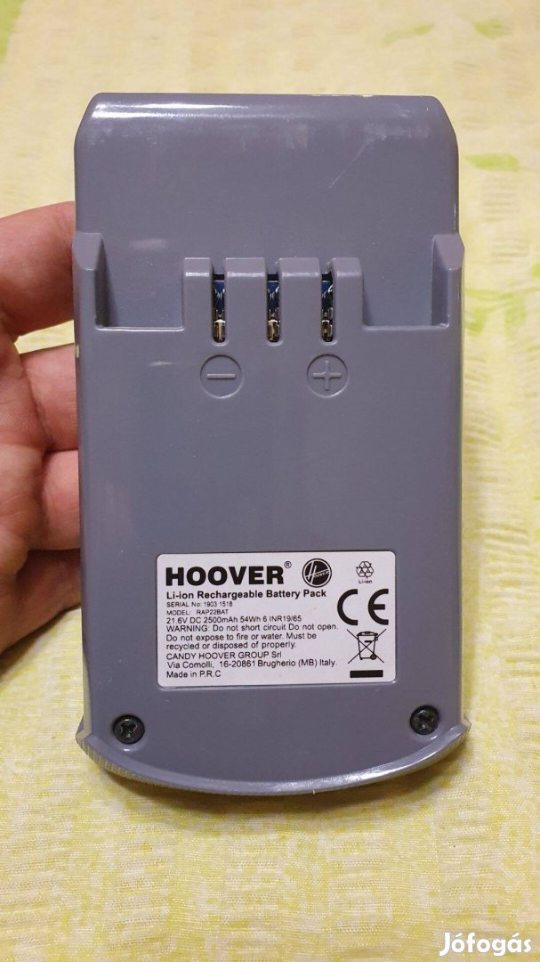 Hoover porszívó akku 21,6V 2500mAh teszteletlen