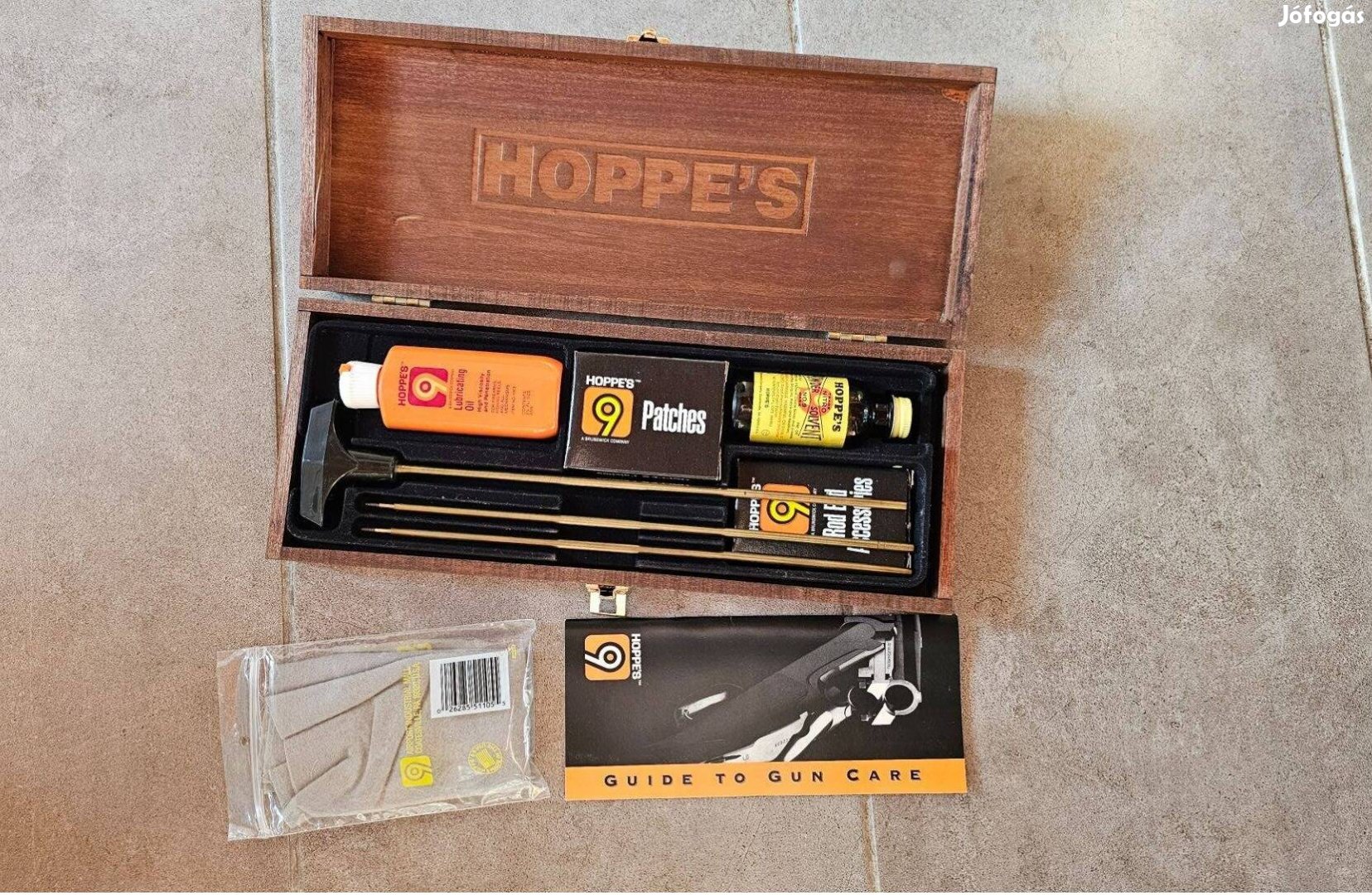 Hoppes #9 Deluxe fegyvertisztító készlet fa dobozban