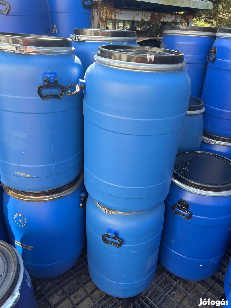 Hordó, 100L, műanyag, cefrés, mézes, savanyúságos