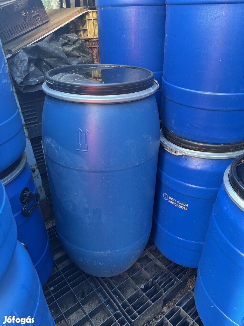 Hordó, 150L, műanyag, cefrés, savanyúságos, mézes