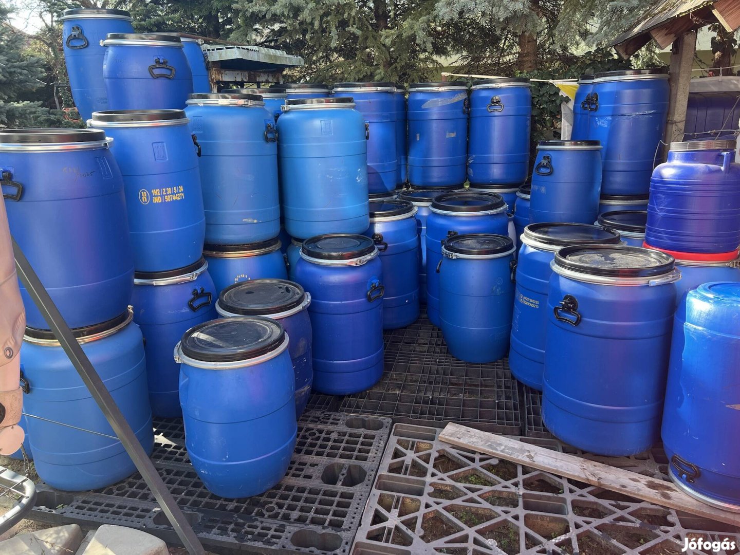 Hordó, 60L, műanyag, cefrés, mézes, savanyúságos